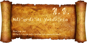 Nógrádi Valéria névjegykártya